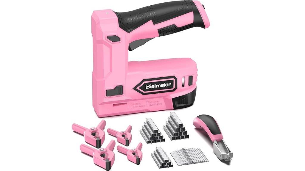 pink cordless staple gun