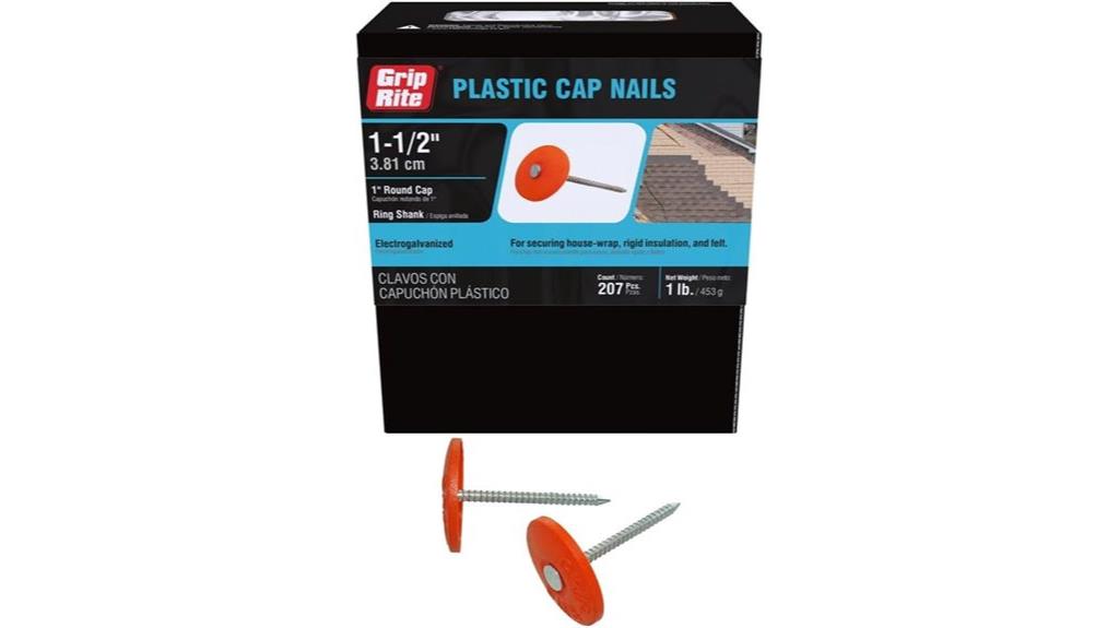 plastic roofing nail package