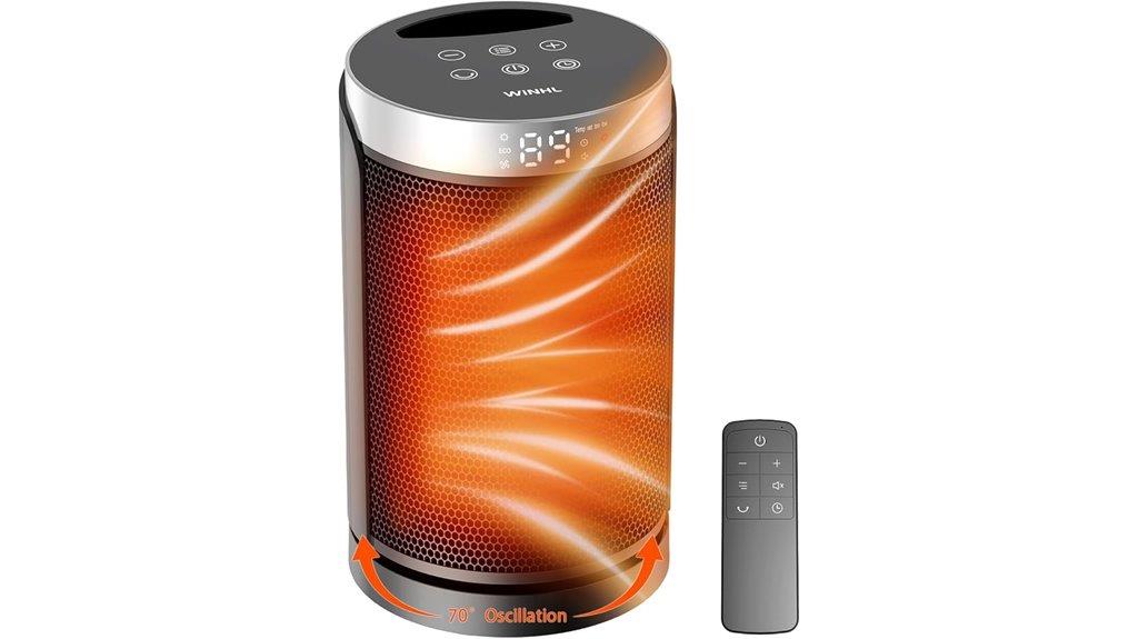 portable heater with remote