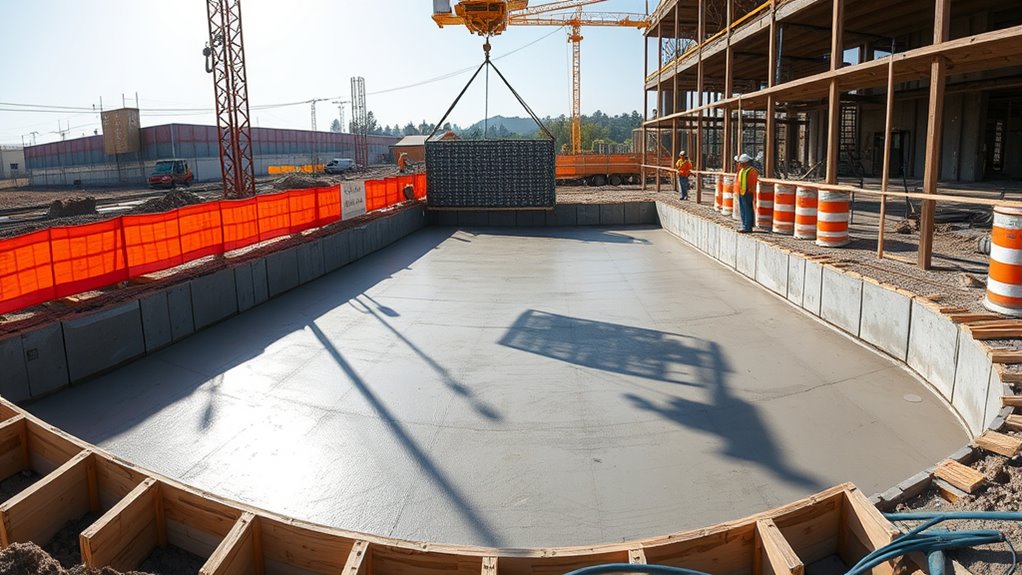 pour level vibrate cure