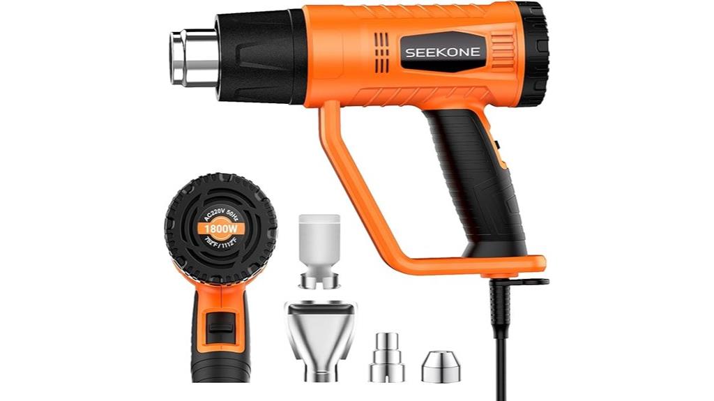 powerful heat gun with nozzles