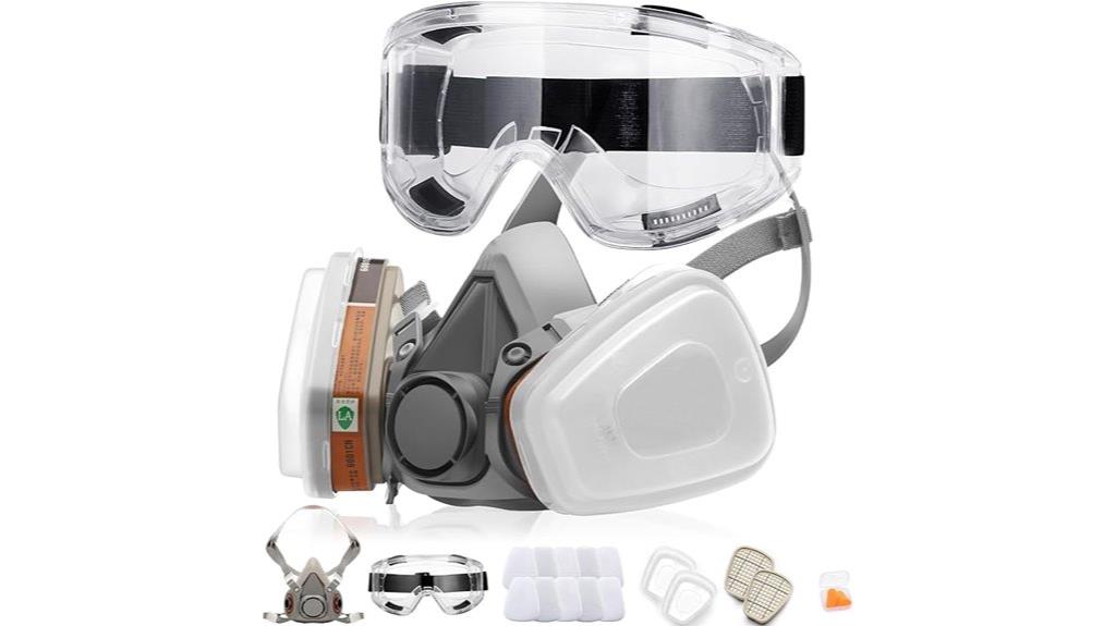 protective mask with glasses
