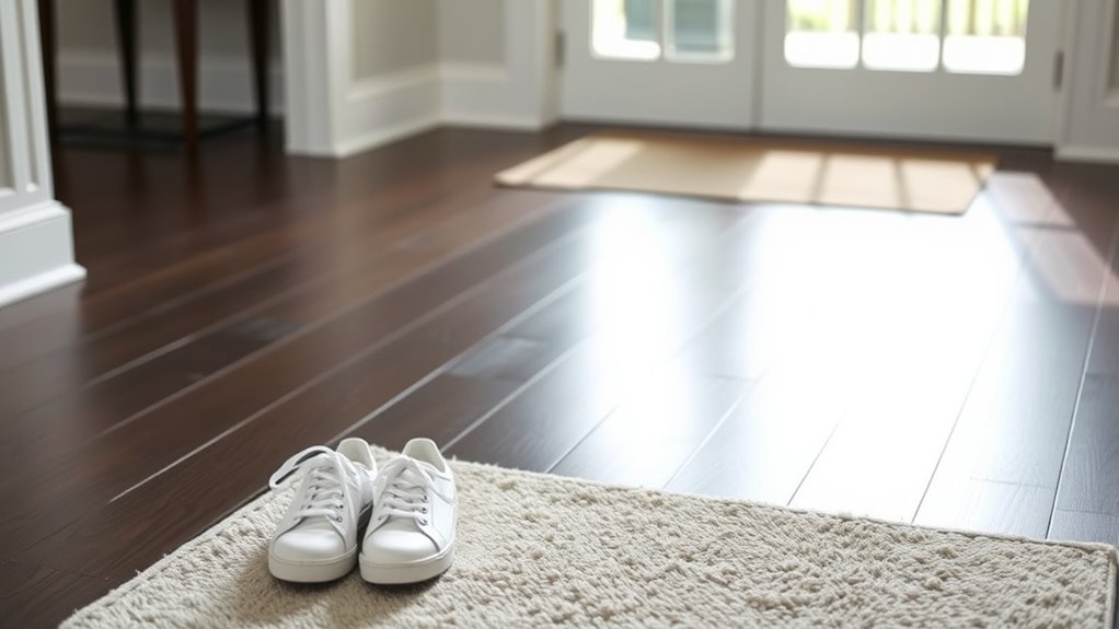 remove shoes for hygiene