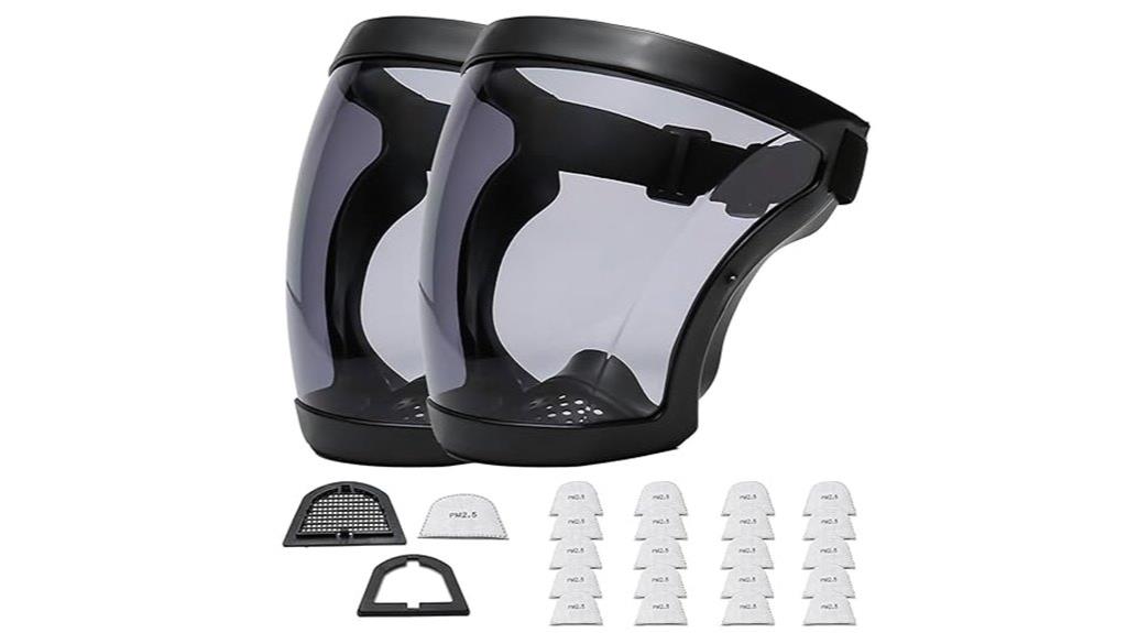 reusable grey face shields