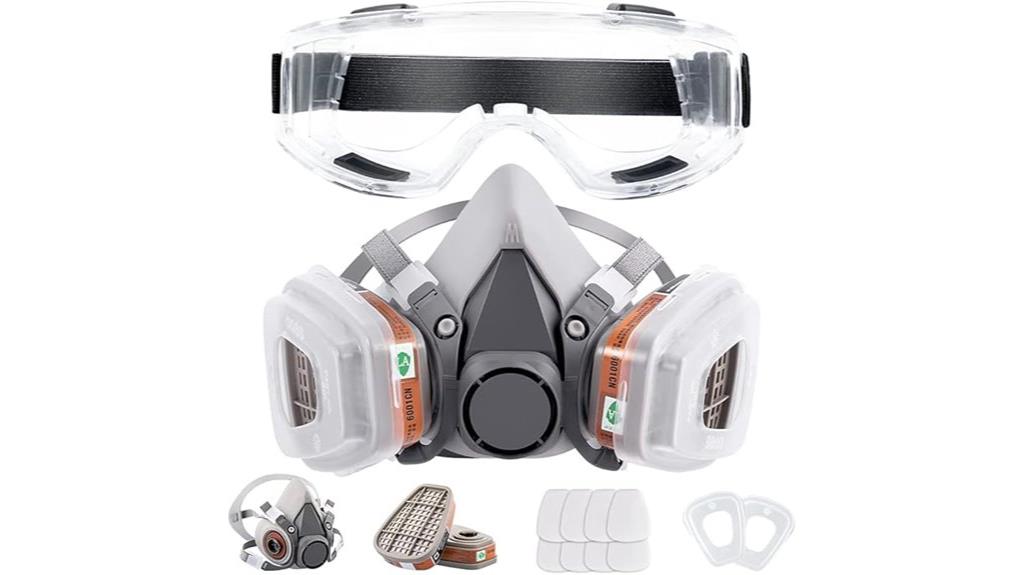 reusable half face gas mask