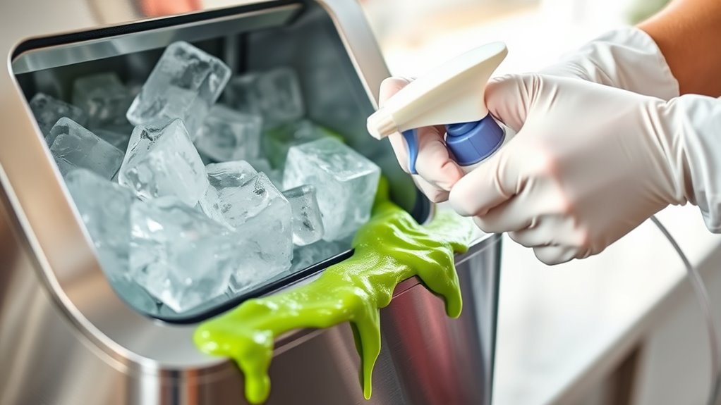 sanitize and clean ice maker