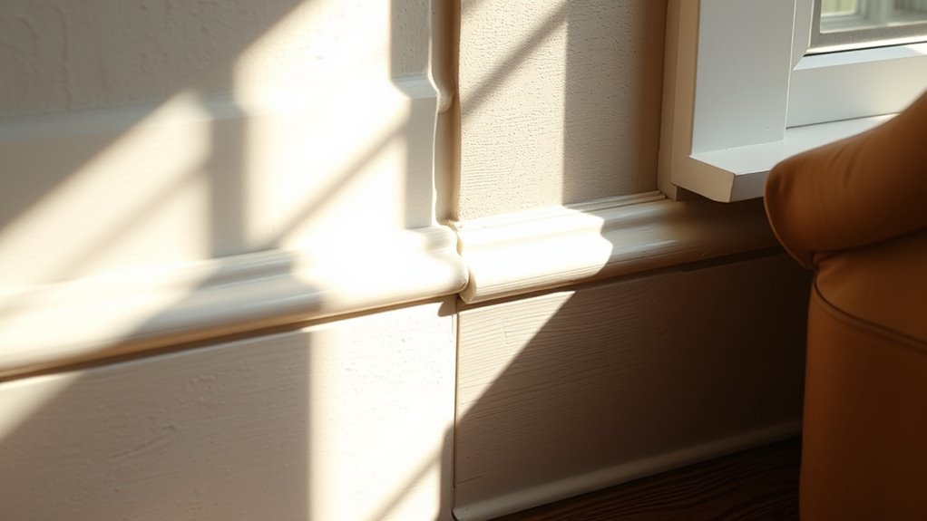 seal gaps around moldings