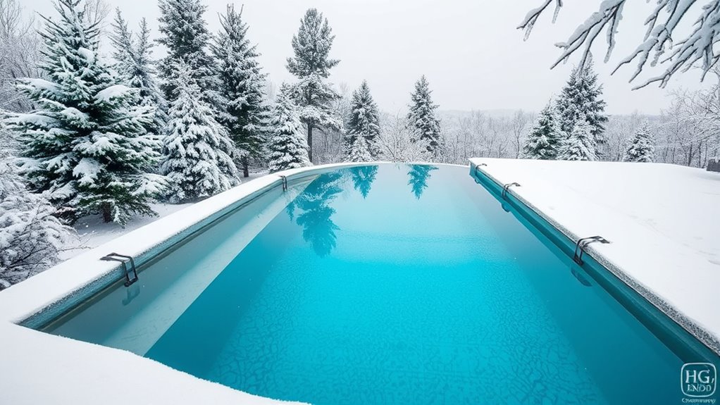 secure winter pool cover