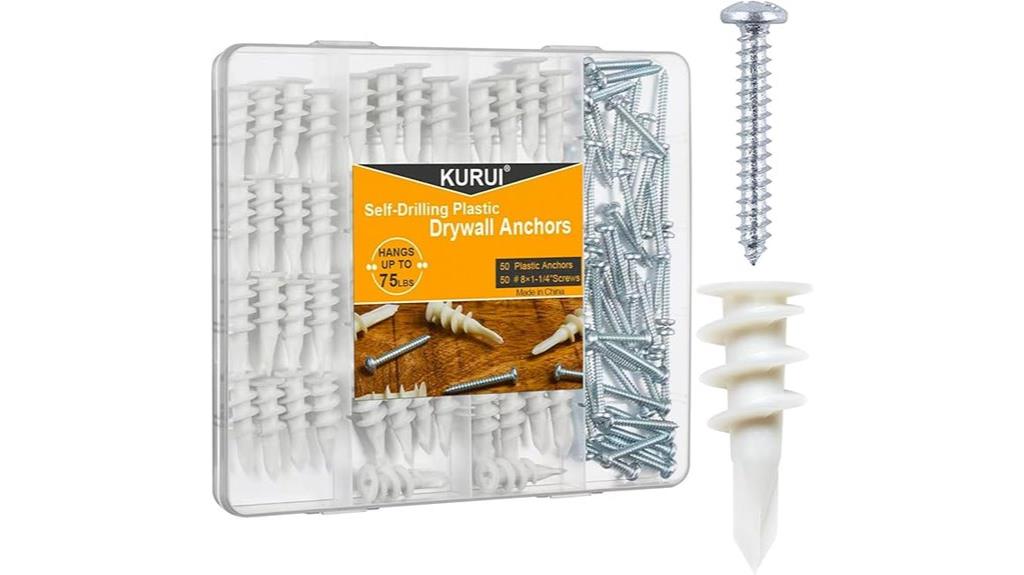 self drilling drywall anchor kit