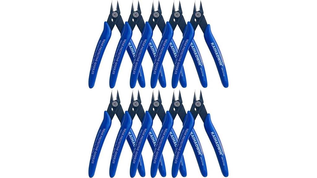 set of ten small wire cutters