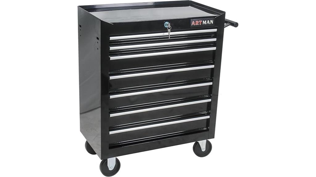 seven drawers tool cart