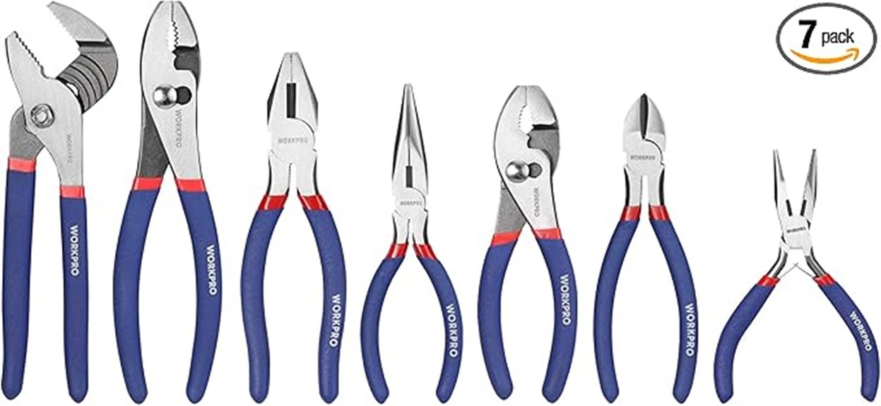 seven piece pliers toolkit
