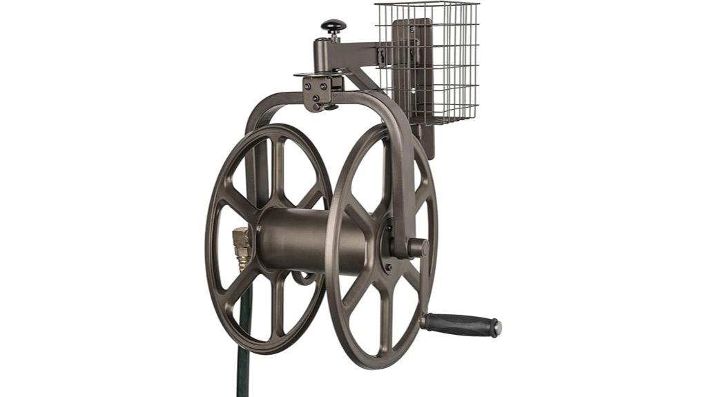 single arm garden hose reel