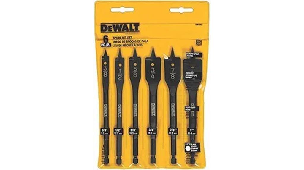 six bit spade drill set
