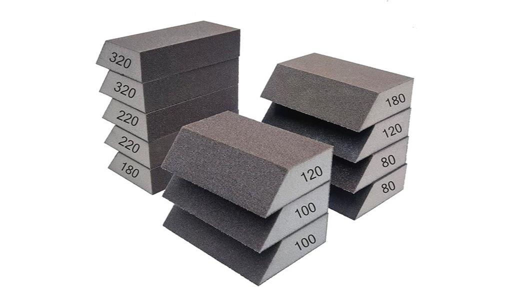 six grit sanding sponge set