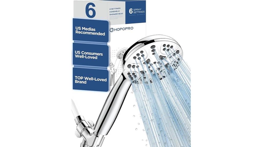 six mode high pressure shower