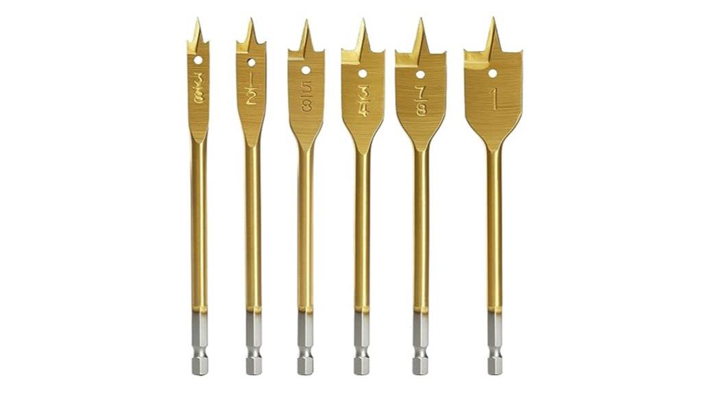 six piece spade drill set