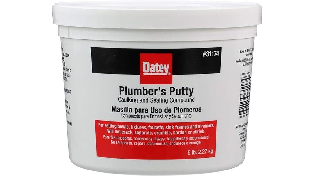 small white plumber s putty