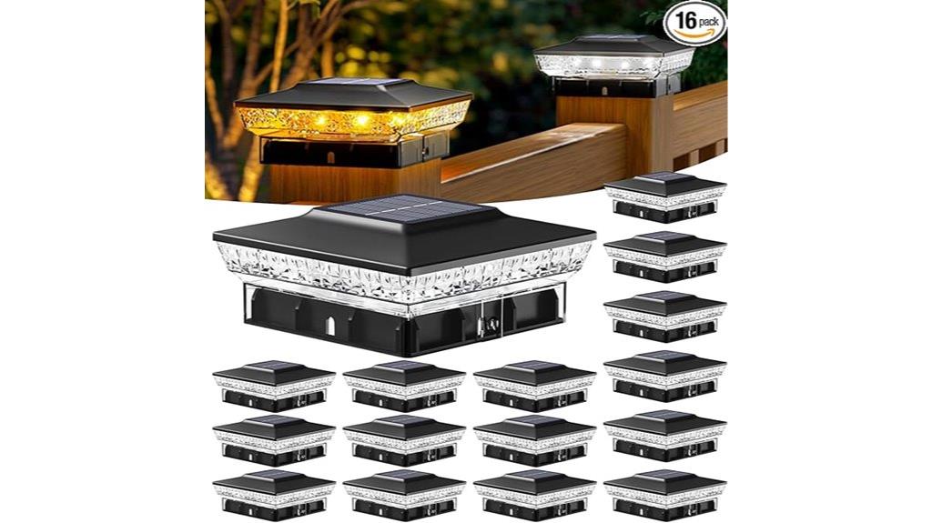 solar post cap lights