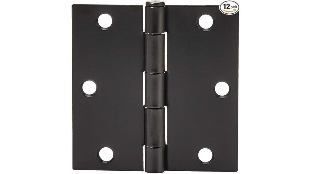 square matte black hinges