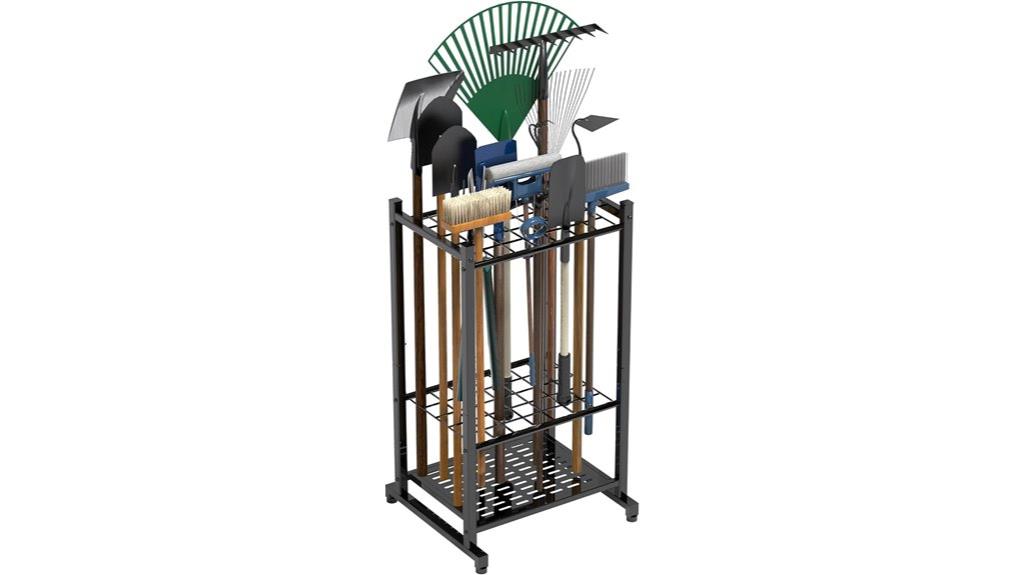 steel garden tool rack