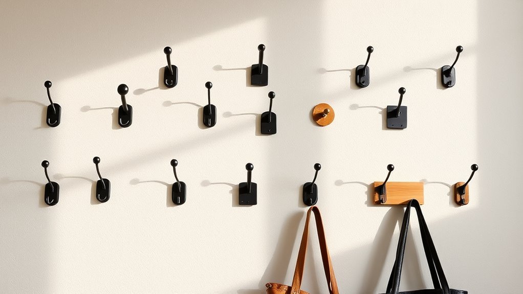 stylish and functional wall hooks