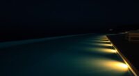 subtle night pool illumination