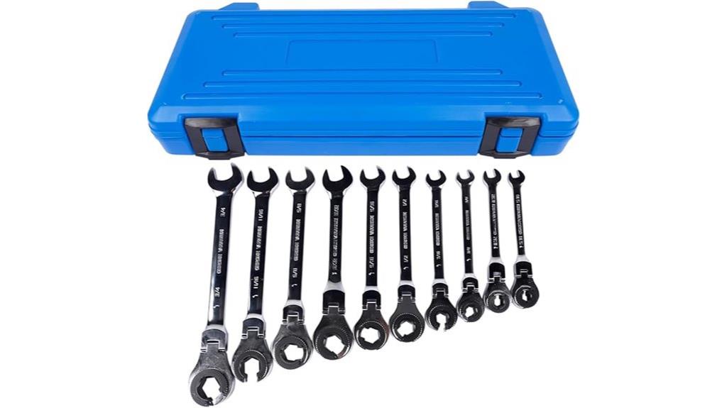 ten piece ratchet wrench set