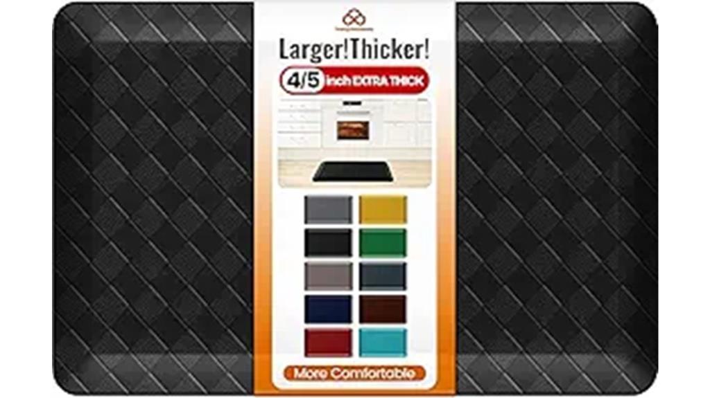 thick black kitchen mat