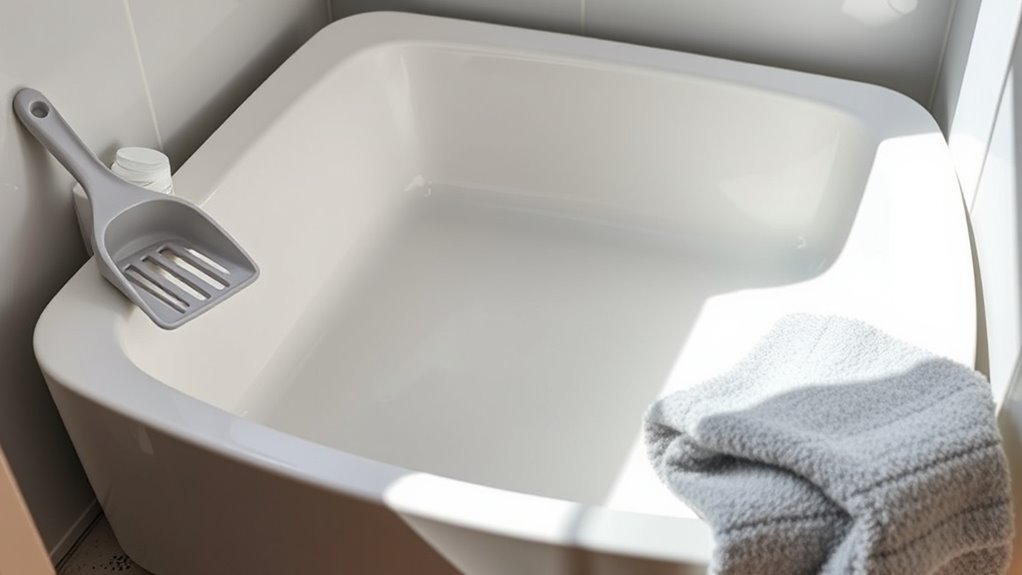 thorough litter box sanitation