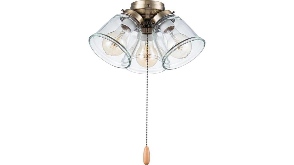 three light ceiling fan kit