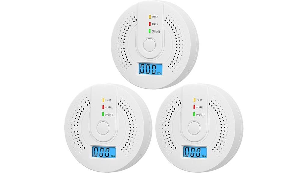 three pack co detectors
