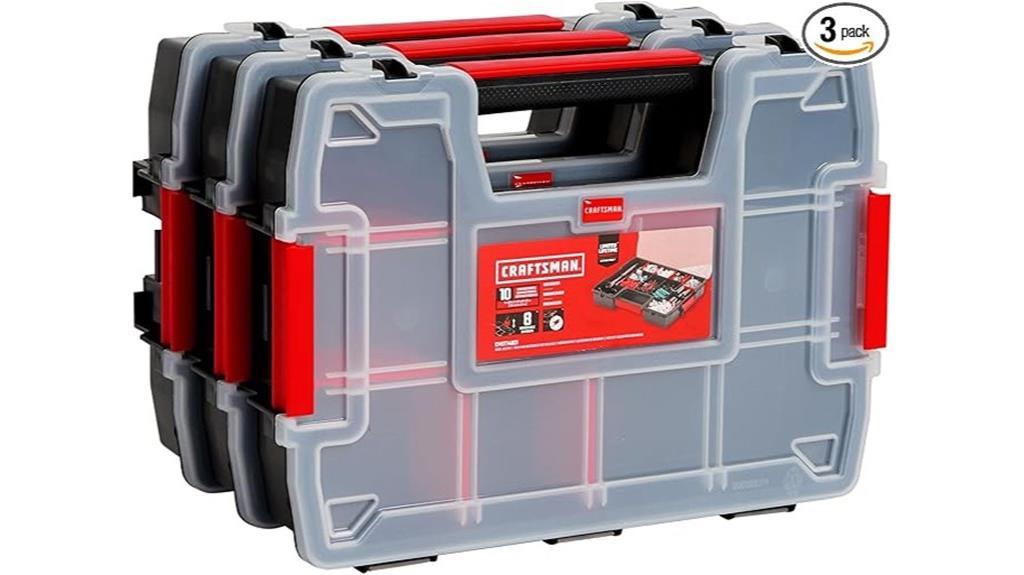 three pack storage bins