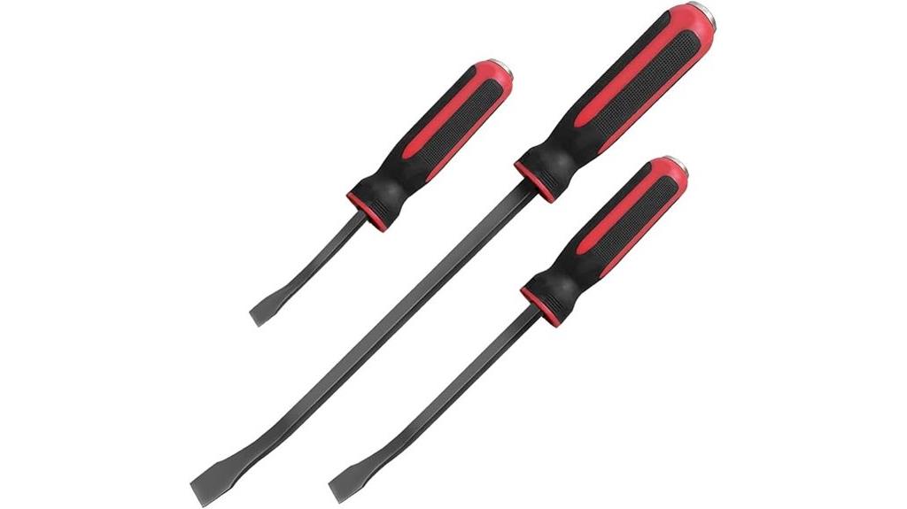 three piece pry bar set