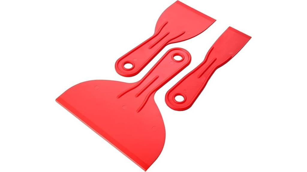 three piece putty knife set