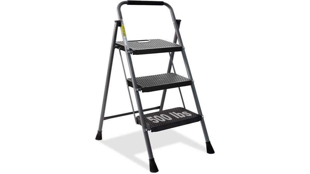 three step anti slip ladder