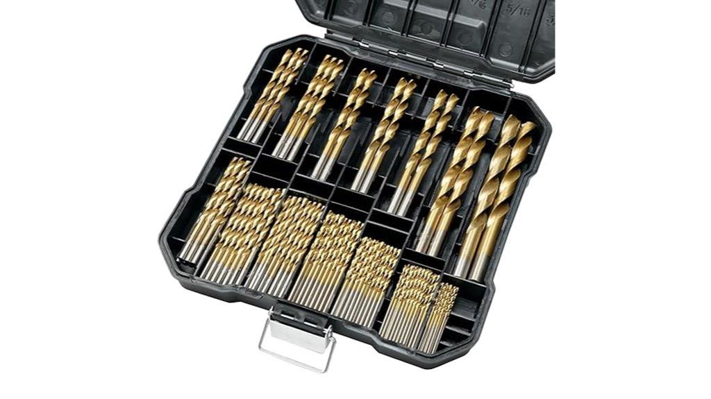 titanium coated high speed drill set