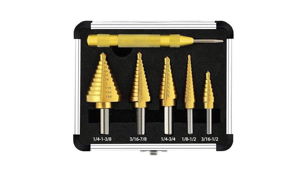 titanium gold step drill