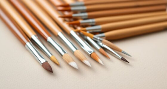 top angled paint brushes