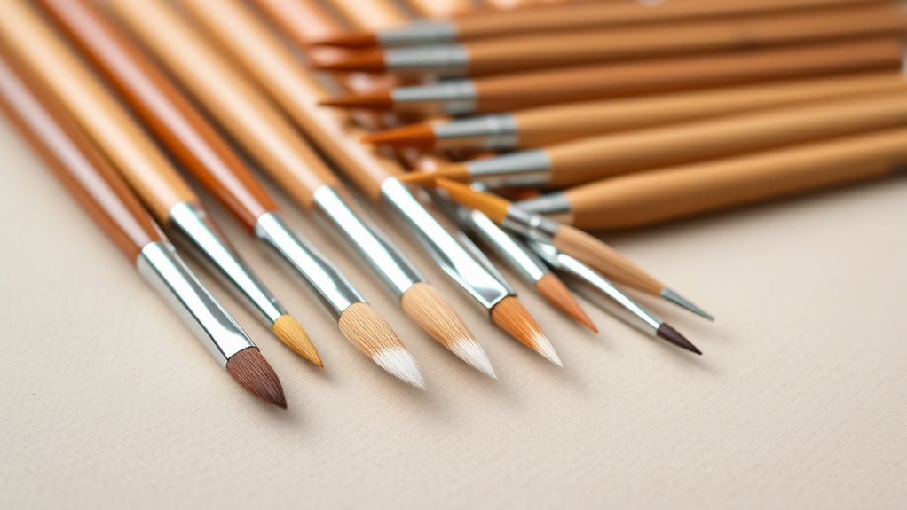 top angled paint brushes