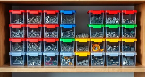 top small parts storage bins