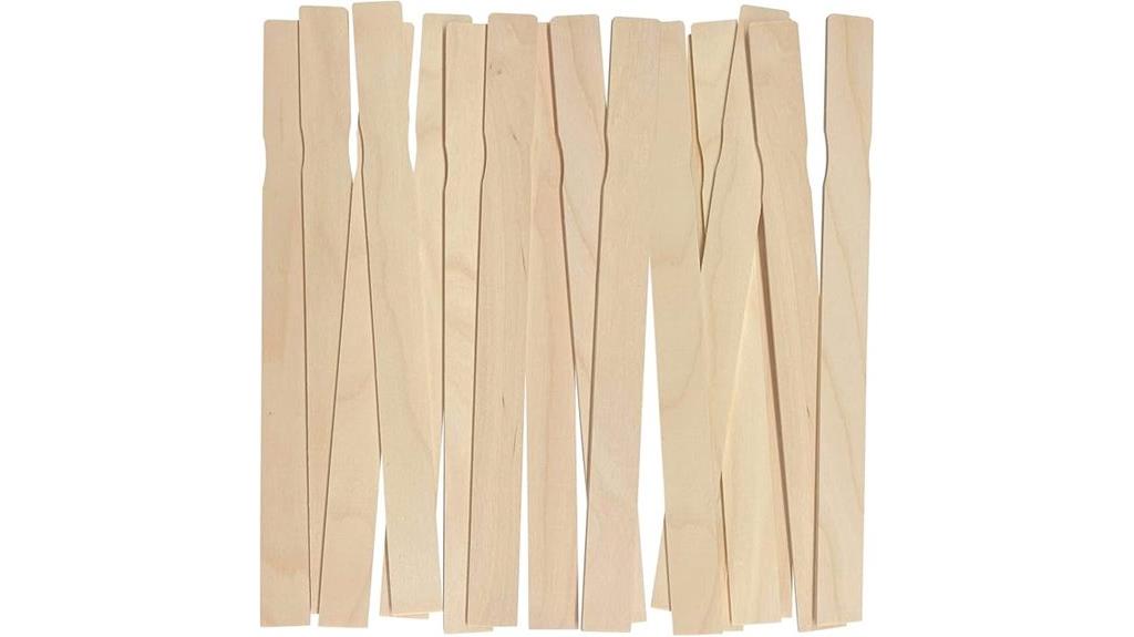 twenty five wooden stirring sticks