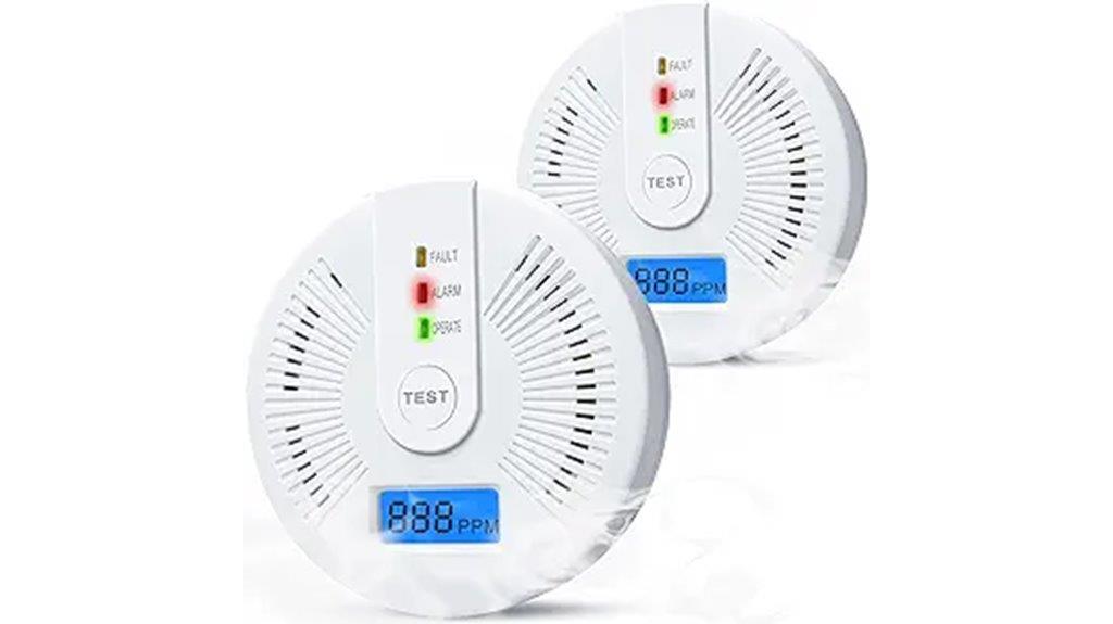 two carbon monoxide detectors