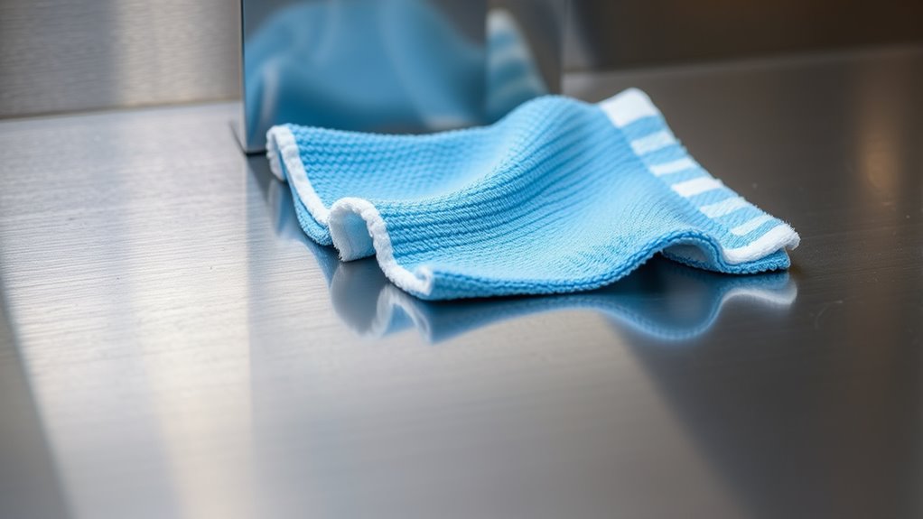 two cloth stainless steel polishing