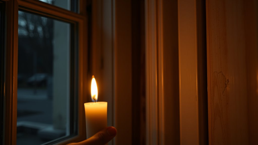 use candle to detect drafts