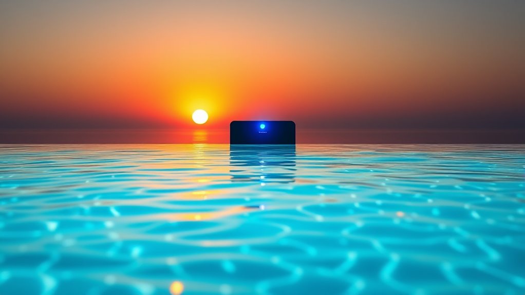 uv light sterilizes pool water
