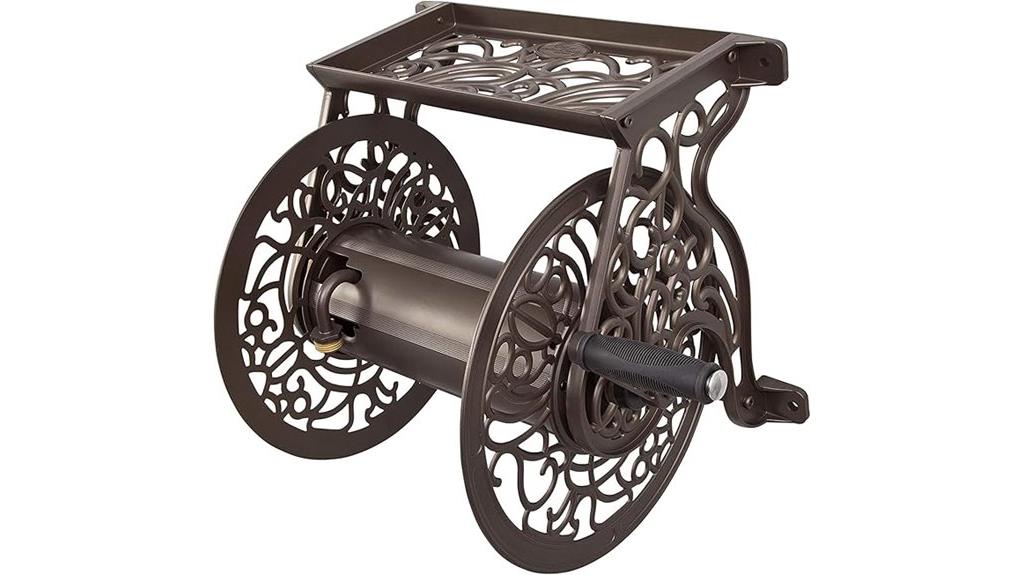 wall mounted garden hose reel