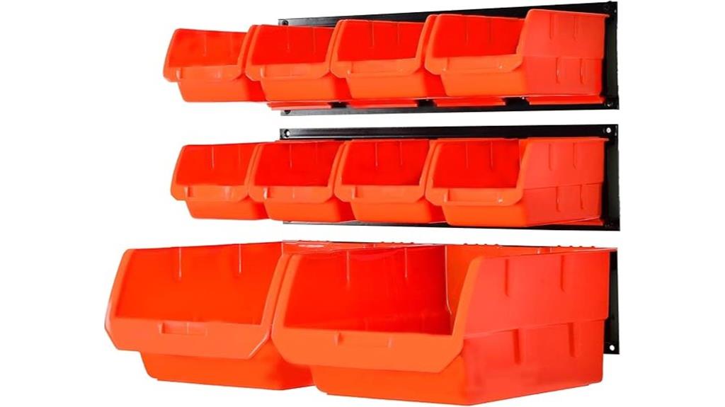 wall mounted storage bins