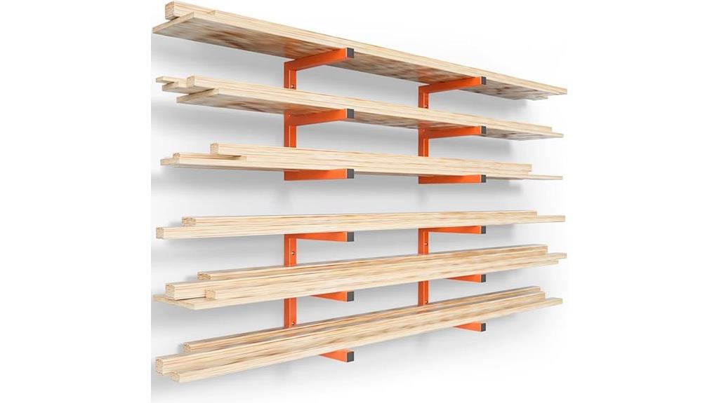 wall mounted wood storage rack
