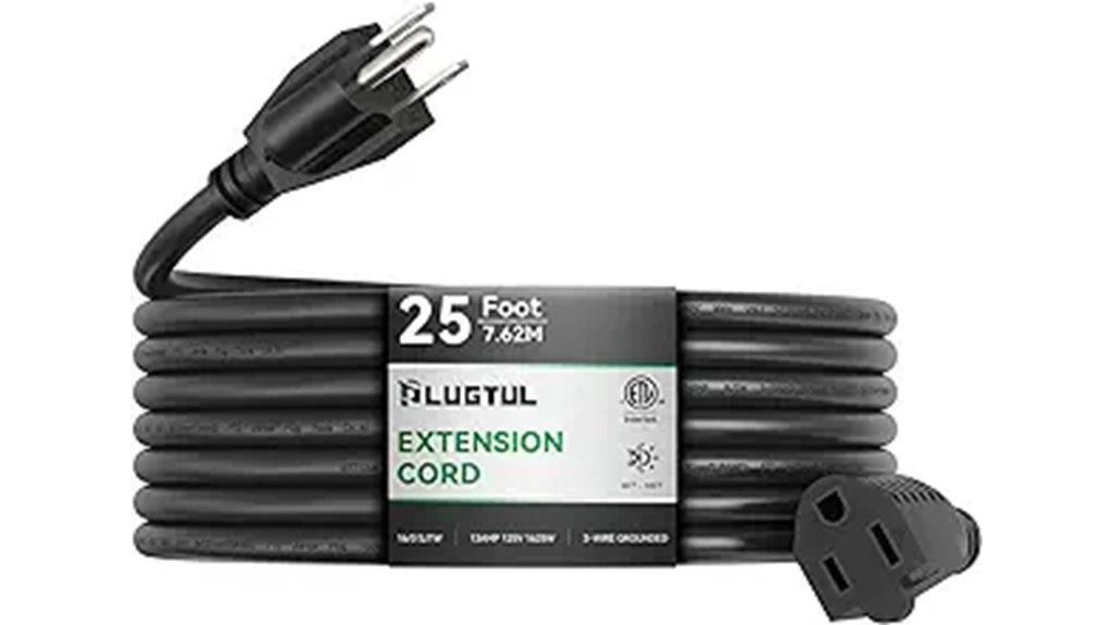 weatherproof 25 foot extension cord